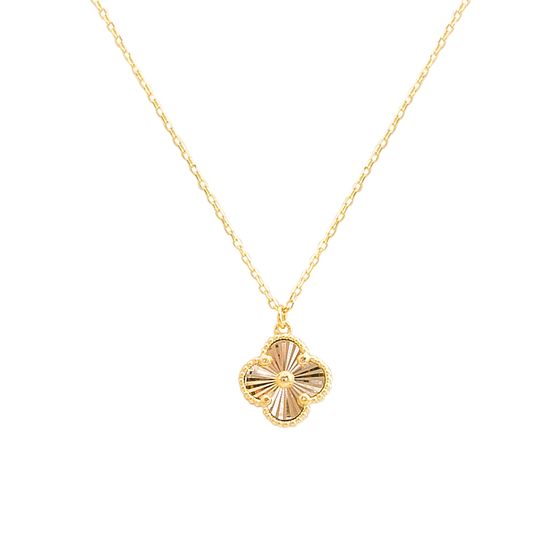 A gold necklace without stones