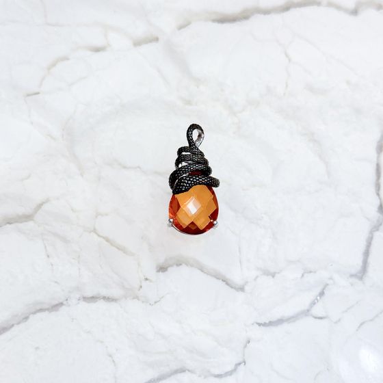 Серебряная подвеска с золотим кварцем 6.513ct