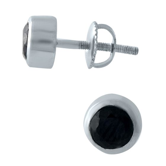 Silver earrings with sapphire 1.33ct