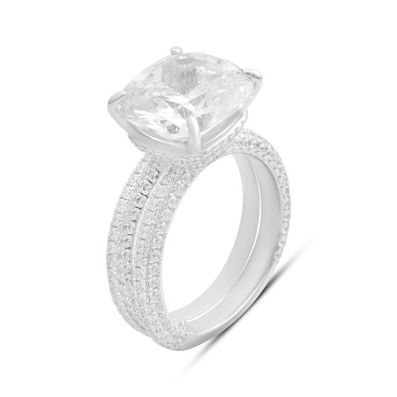 Silver Ring with Fianites