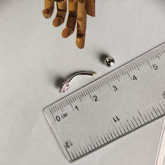 Silver piercing with phianites