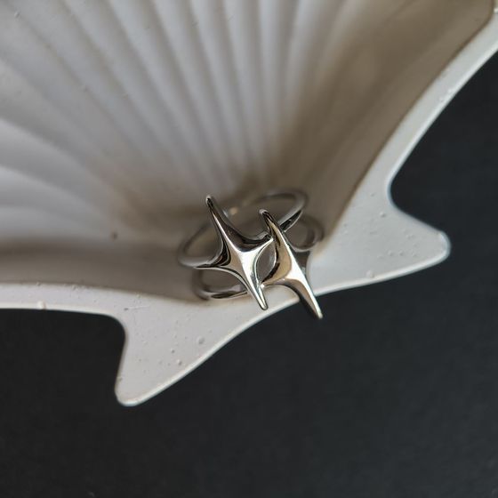 Silver ring without stones