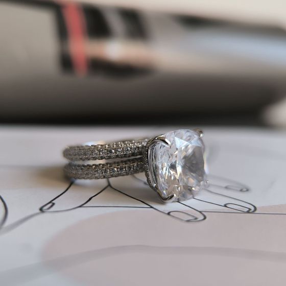 Silver Ring with Fianites