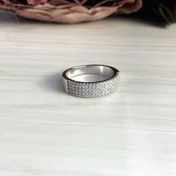 Silver Ring with Fianites