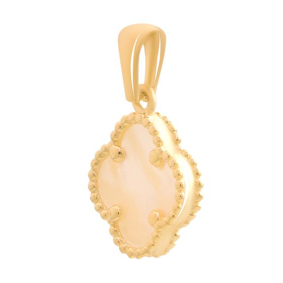 Gold pendant with mother-of-pearl
