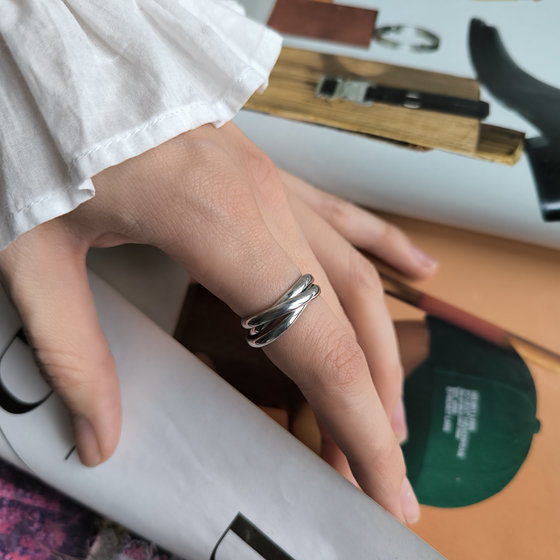 Silver ring without stones