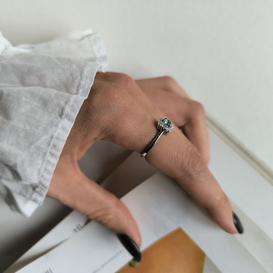 Срібна каблучка з містик топазом 0.358ct