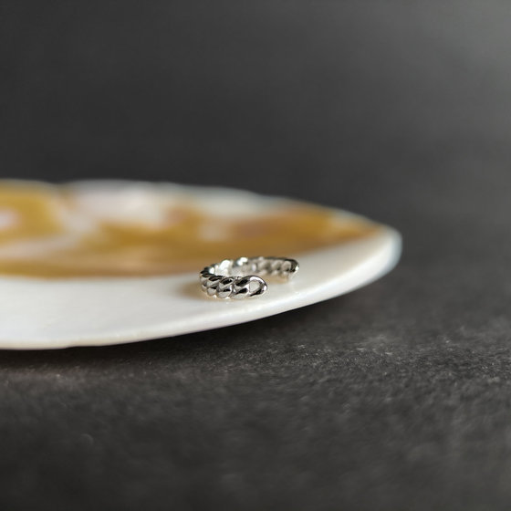 Silver earrings without stones