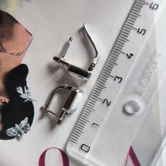 Срібні сережки з опалом 1ct