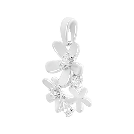 Silver pendant with cubic zirconia