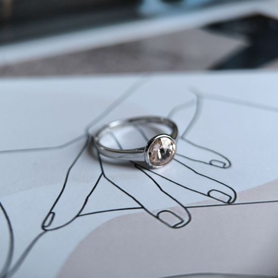 Silver Ring with Fianites