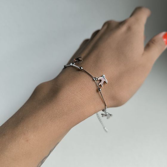 Silver bracelet without stones