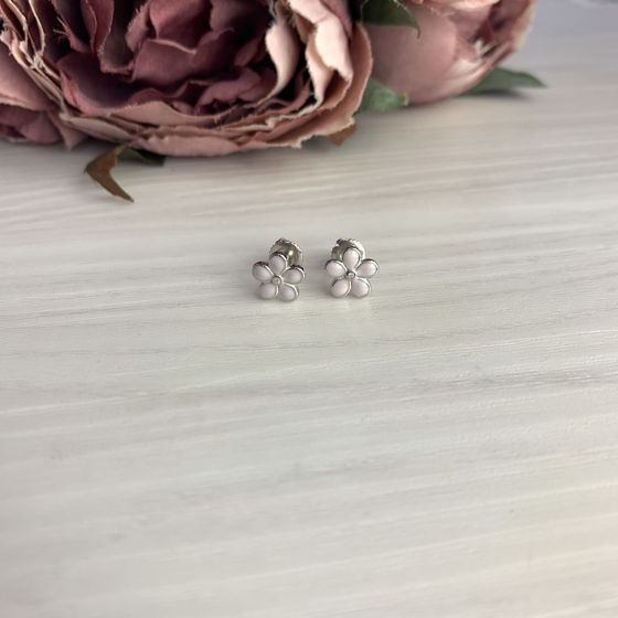 Серебряные серьги с емаллю