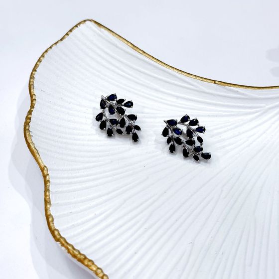 Срібні сережки з сапфіром 6.925ct