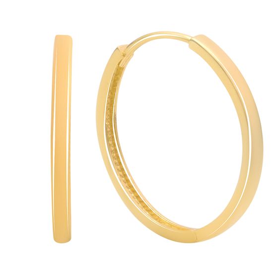 Gold earrings without stones