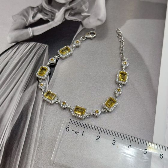 Silver bracelet with citrine nano 7.51ct