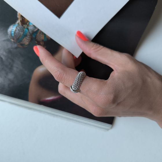 Silver Ring with Fianites