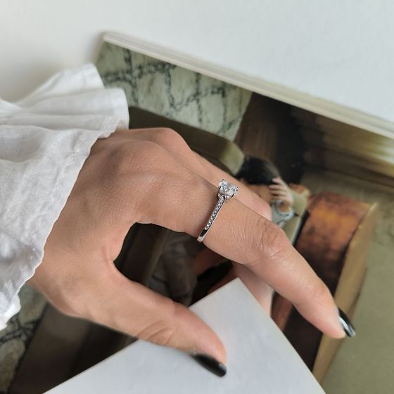 Silver Ring with Fianites