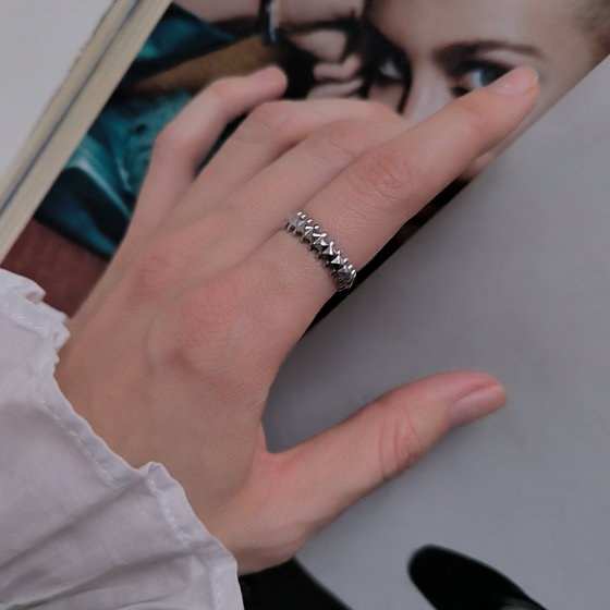 Silver ring without stones