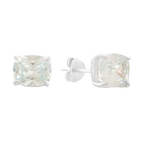 Silver earrings with cubic zirconia