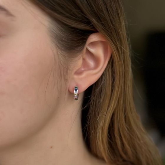 Серебряные серьги с фианитами