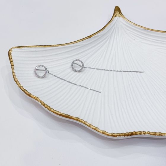 Silver Earrings with Fianites