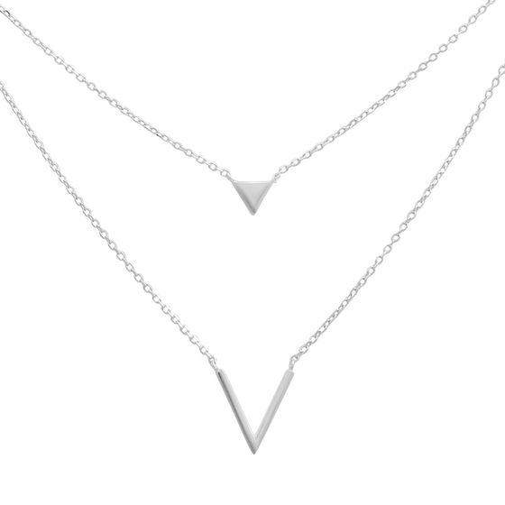 Silver necklace without stones