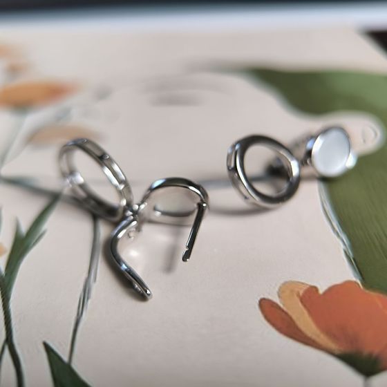 Срібні сережки з перламутром