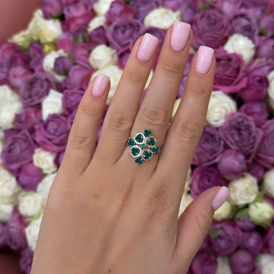 Серебряное кольцо с агатом 1.597ct