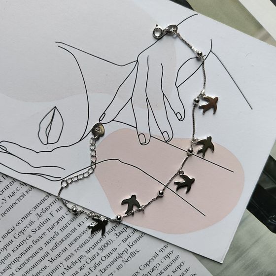 Silver bracelet without stones