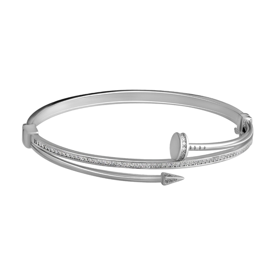 Gold bracelet with 0.85ct fianites