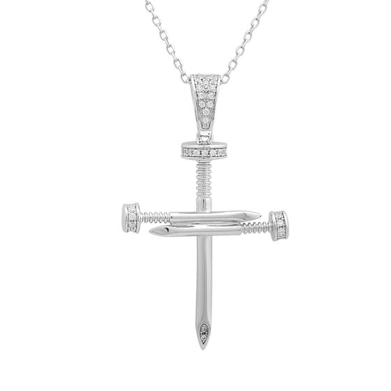 Срібне кольє з фіанітами