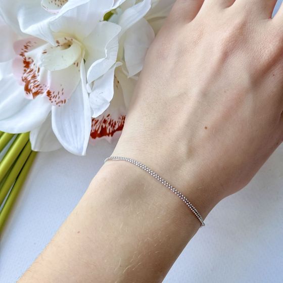 Silver bracelet without stones