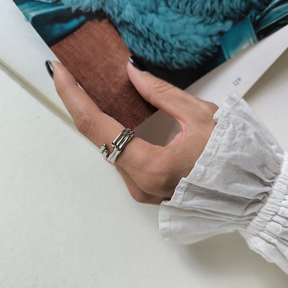 Silver ring without stones