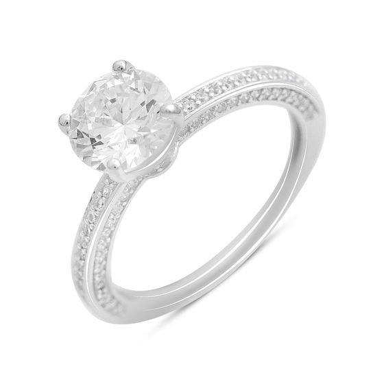 Серебряное кольцо с фианитами