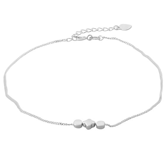 Срібний браслет на ногу без каменів