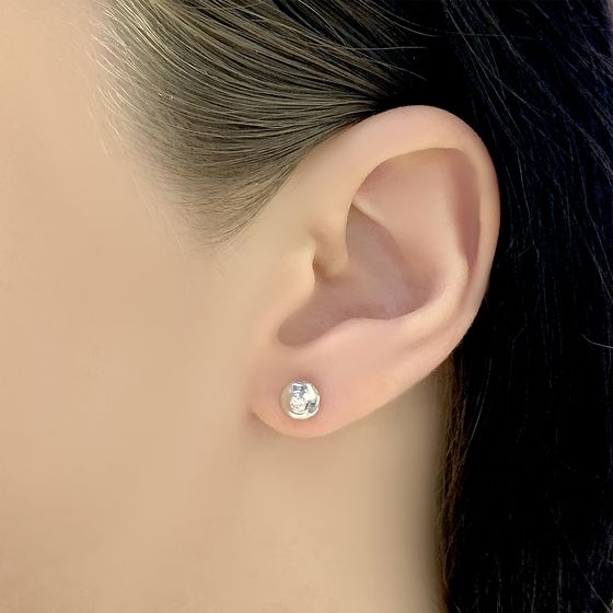 Золоті сережки з діамантом 0.12ct