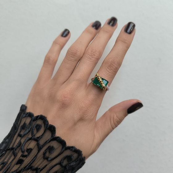 Срібна каблучка з агатом 2.885ct