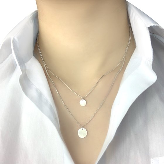 Silver necklace without stones