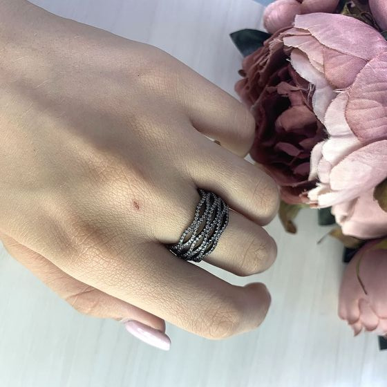 Silver Ring with Fianites