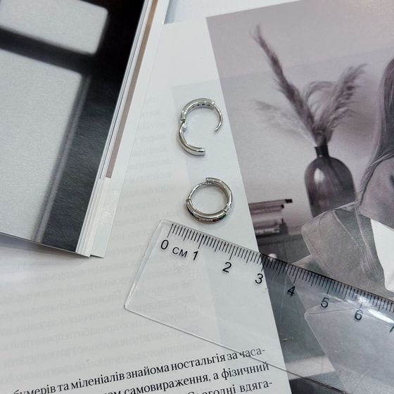 Серебряные серьги с фианитами