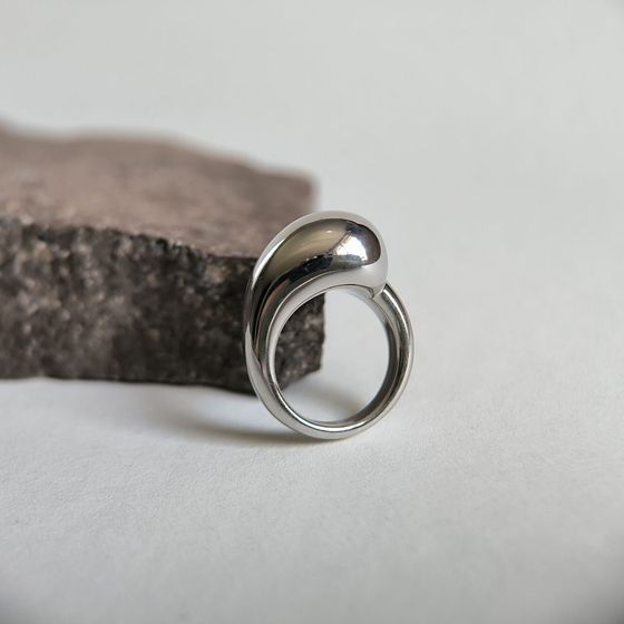 Silver ring without stones