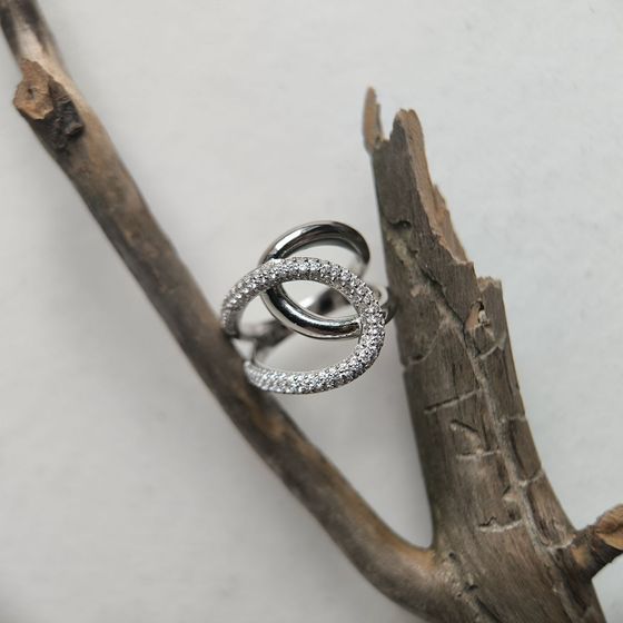 Silver Ring with Fianites