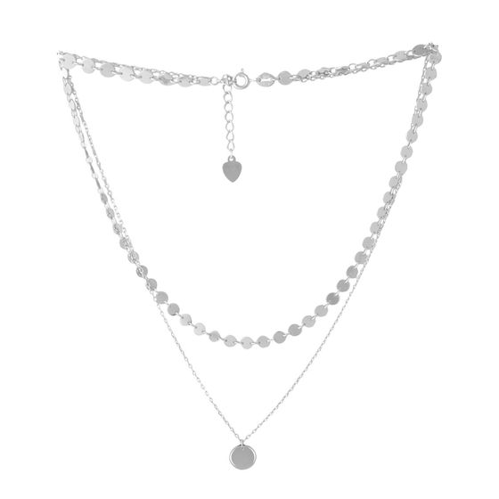 Silver necklace without stones