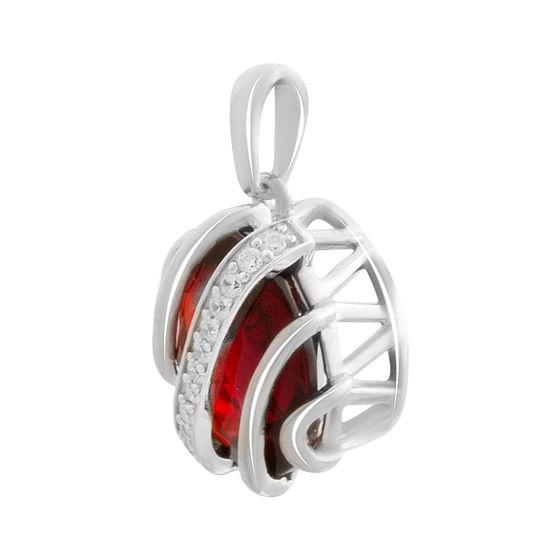 Срібна підвіска з гранатом 3.993ct