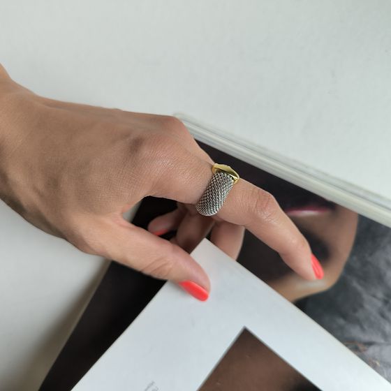 Silver ring without stones