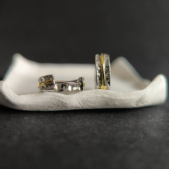 Silver earrings without stones