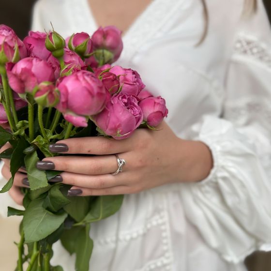 Silver Ring with Fianites