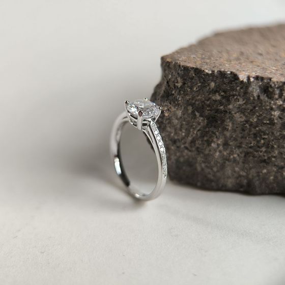 Silver Ring with Fianites