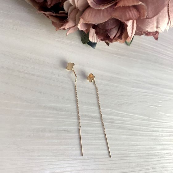 Золотые серьги без камней